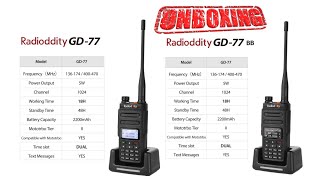 unboxing Radioddity GD77BB New Screen Dual Band Dual Time Slot DMR world first YouTube [upl. by Nissy]