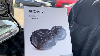 Walmart Sony 6x9 Speakers Review and Unboxing [upl. by Ynaitirb]