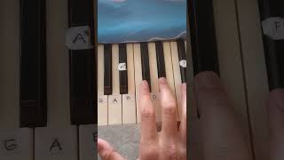 right hand and left hand cardigan piano tutorial shorts [upl. by Hwu]