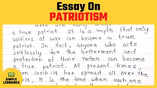 Patriotism Essay In English 300 Words  Short Essay On Patriotism In English [upl. by Swen180]