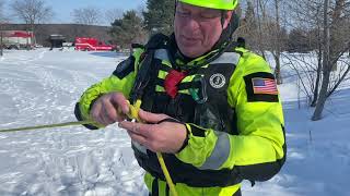 Rescue Methods FR1 Ice Rescue Tension Line Applications for soft ice [upl. by Silloc]