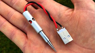 Make SOLDERING IRON Using 12v charger [upl. by Asilaj21]