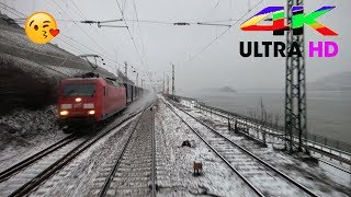 【4K】 Cargo Train Lokführer Cargo  Rhein entlang  Triebfahrzeugführer bei der Arbeit Traumjob [upl. by Nodnal]