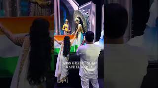 rachel Gupta👑 raising Indian flag high🇮🇳 missgrandinternational rachelgupta missuniverse shorts [upl. by Aissac]