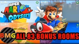 ALL 83 BONUS ROOMS SubAreas in Super Mario Odyssey Odyssey Guide [upl. by Nathalie]