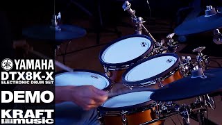 Yamaha DTX8KX Electronic Drum Set  DEMO [upl. by Nahttam]