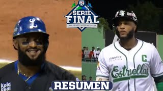 Resumen Tigres del Licey vs Estrellas Orientales Serie Final 25012024 [upl. by Lleon]