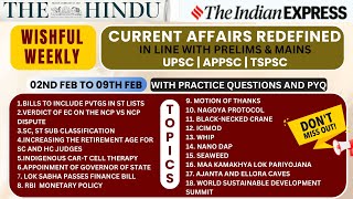 WEEKLY CURRENT AFFAIRS 2nd Feb to 9th Feb 2024 [upl. by Tenney]