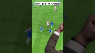 Neto Goal Vs Arsenal chelsea youtubeshorts soccer foryou [upl. by Ocinemod555]