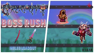 Terraria Calamity Mod Boss Rush  Melee Loadout  V 1516 [upl. by Mays]