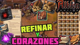 Albion Online  Transporte de Corazones Caerleon  Refinando T6 T5 T4 y T3  Resumen [upl. by Malilliw]