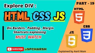 Div Borders Padding and Margin Explained  Explore CSS  spcharsh html css js [upl. by Aerdnahs]