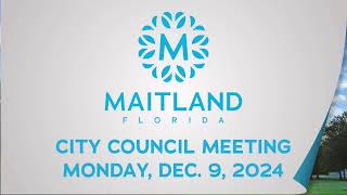 Maitland City Council Meeting  Dec 9 2024 [upl. by Fu]