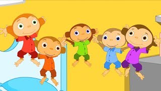 Five little monkeys  Nursery Rhymes  Kids songs  children’s songs [upl. by Chapin]