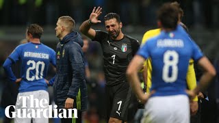 Gianluigi Buffon retires from Italy duty after failure to qualify for World Cup [upl. by Rabiah484]