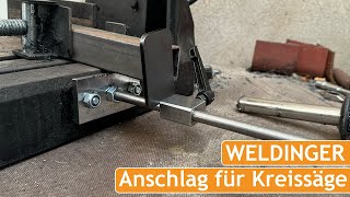 Anschlag für Kreissäge einstellen und montieren  WELDINGER Metallkreissäge MS 256 356 selber bauen [upl. by Eudora]