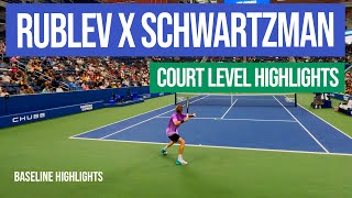 Andrey Rublev v Diego Schwartzman  2023 Court Level Practice Match  4K [upl. by Oconnor]