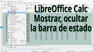 Tutorial LibreOffice Calc Ocultar Mostrar la Barra de Estado [upl. by Annirak]