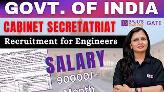 Cabinet Secretariat DFO Recruitment For Engineers  Salary  90000 Per Month  BYJUS GATE [upl. by Emili]