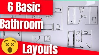 6 Basic Bathroom Layouts  What Works Best amp What Doesnt Make Sense [upl. by Netsrijk728]