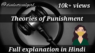 THEORIES OF PUNISHMENT  EXPLANATION IN HINDI  CRIMINOLOGY  DIALECTICAL GIRL [upl. by Tova]