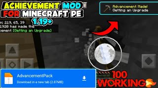 ACHIEVEMENTS MOD FOR MINECRAFT PE 119  Advancement addon for minecraft pe 119  mod minecraft pe [upl. by Annauqahs508]