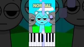 Sky Theme Incredibox Sprunki  Normal Vs Horror on piano [upl. by Finnie]