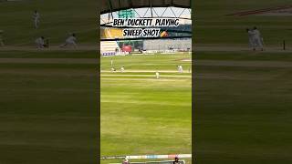 Duckett doing duckett things 🏏 benduckett sweepshot cricketlover ytshorts [upl. by Darnoc786]