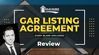 Listing Agreement Walkthrough Video  Broker Review  GAR F101 Exclusive Seller Brokerage Agreement [upl. by Aikym]