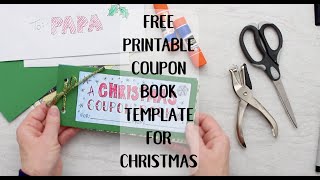 Free Printable Coupon Book Template Full Length Tutorial [upl. by Willem]