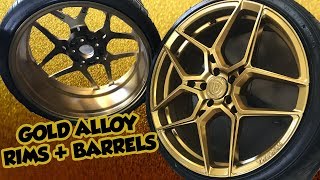 Pure Gold Alloy Pearl  Spraying Rims  Barrels [upl. by Rowell]