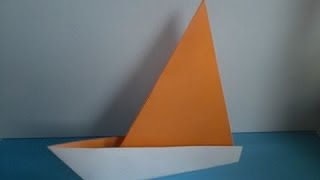 ORİGAMİ  11 Kağıttan En Kolay Yelkenli Gemi Nasıl Yapılır   Origami Sailboat [upl. by Rubina]