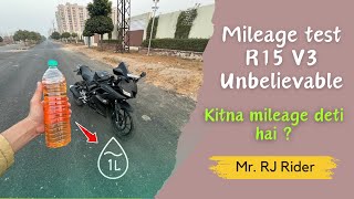 Yamaha R15 V3 BS6 Mileage Test  Unbelievable Result 😨 [upl. by Oicnoel]