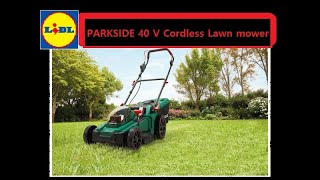 PARKSIDE Grass cutter l PARKSIDE Cordless Lawn mower 40 V [upl. by Aicitel]