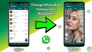 Change WhatsApp Home Screen Wallpaper [upl. by Ashil793]