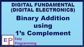 22 Binary Addition using 1s Complement in Digital In Hindi  BE  BTech  Diploma [upl. by Subocaj]