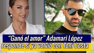 “Ganó el amor” Adamari López responde si ya volvió con Toni Costa [upl. by Hurff]