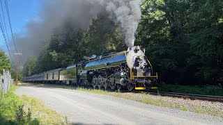 Reading amp Northern T1 2102 Steam Train Stomps Towards Nesquehoning Iron Horse Ramble 9223 [upl. by Hyps]