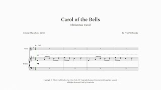 Carol of the Bells  Peter Wilhousky  VIOLIN AND PIANO SHEET MUSIC PDF  Arrangify [upl. by Crista109]