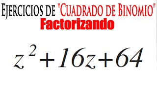 Factorización de Binomio al Cuadrado  Ejercicio Resuelto 1 [upl. by Codi]