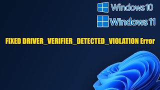 FIXED DRIVERVERIFIERDETECTEDVIOLATION Error In Windows 1110 [upl. by Nove]