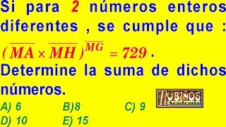 PROPIEDAD DE LOS PROMEDIOS ARITMÉTICO  GEOMÉTRICO Y ARMÓNICOPROBLEMA RESUELTO [upl. by Darelle]