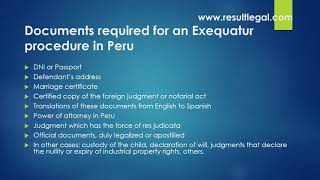 What is an Exequatur procedure in Peru [upl. by Akinoj]