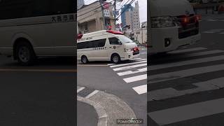 【大阪市消防局 A295】信号待ちから緊急走行に切り替わる救急車 [upl. by Earahc]