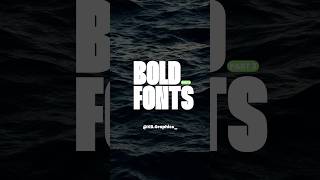 Bold fonts for your next project Part 3 freefonts fonts fontstyles [upl. by Utimer]