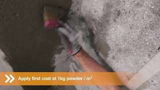 Application of MasterSeal 530 crystalline pore blocking waterproofing [upl. by Cadel505]