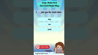 Using Modal Verb CanCouldMightMay Learning English With Anne shorts english study [upl. by Alleiram]