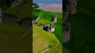 Flint Castle dronevideo djimini3 castle beautifulviews wales ship [upl. by Yelsha]