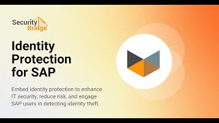 SecurityBridge  Identity Protection for SAP [upl. by Ermina407]