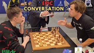 The epic conversations between Dubov and Magnus Carlsen before and after the game [upl. by Melicent798]